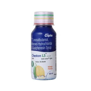 cheston ls junior syrup Allopathy (Levosalbutamol (0.5mg/5ml)) - Uses in Hindi, Side Effects, Substitutes & Price in India