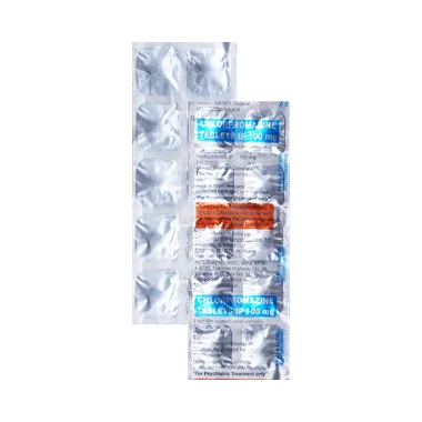 chlorpromazine 100mg tablet Allopathy (Chlorpromazine (100mg)) - Uses in Hindi, Side Effects, Substitutes & Price in India