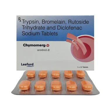 chymomerg d tablet Allopathy (Trypsin (45mg)) - Uses in Hindi, Side Effects, Substitutes & Price in India