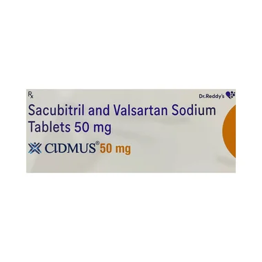 cidmus 50mg tablet Allopathy (Sacubitril (24mg)) - Uses in Hindi, Side Effects, Substitutes & Price in India