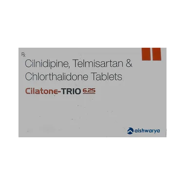 cilatone-trio 6.25 tablet Allopathy (Telmisartan (40mg)) - Uses in Hindi, Side Effects, Substitutes & Price in India