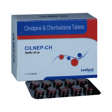 cilnep-ch tablet allopathy (Cilnidipine (10mg) + Chlorthalidone (12.5mg)) - Uses in Hindi, Side Effects, Substitutes & Price in India