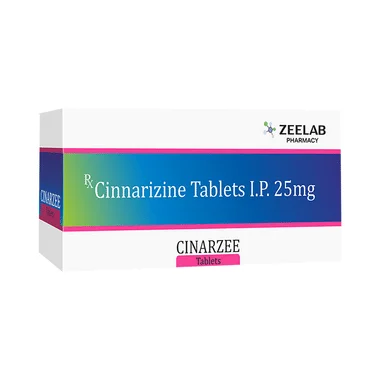 cinarzee tablet allopathy (Cinnarizine (25mg)) - Uses in Hindi, Side Effects, Substitutes & Price in India