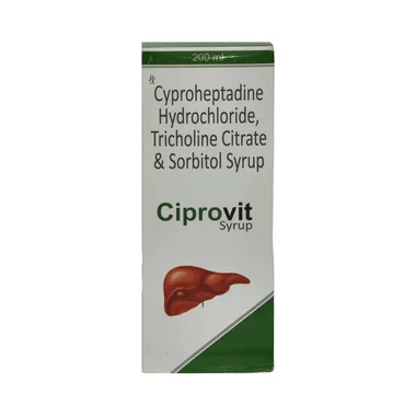 ciprovit syrup Allopathy (Cyproheptadine (2mg)) - Uses in Hindi, Side Effects, Substitutes & Price in India