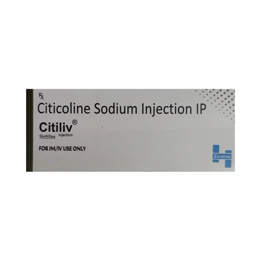 citiliv 2ml injection Allopathy (Citicoline (250mg/ml)) - Uses in Hindi, Side Effects, Substitutes & Price in India