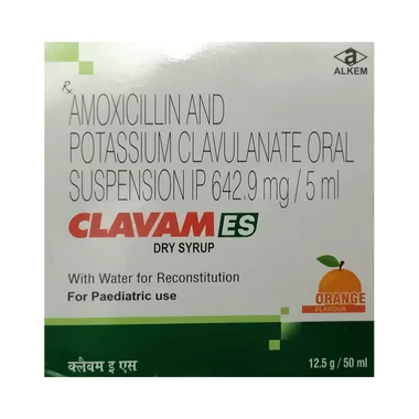 clavam es dry syrup orange Allopathy (Amoxycillin (600mg)) - Uses in Hindi, Side Effects, Substitutes & Price in India