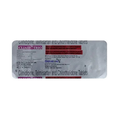 cliaid-trio tablet Allopathy (Telmisartan (40mg)) - Uses in Hindi, Side Effects, Substitutes & Price in India