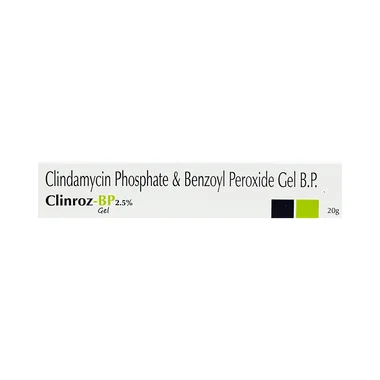 clinroz-bp 2.5% gel Allopathy (Benzoyl Peroxide (2.5% w/w)) - Uses in Hindi, Side Effects, Substitutes & Price in India