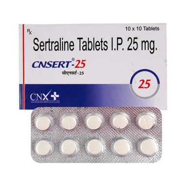cnsert 25mg tablet Allopathy (Sertraline (25mg)) - Uses in Hindi, Side Effects, Substitutes & Price in India