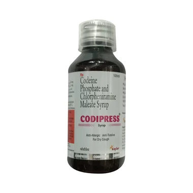 codipres syrup Allopathy (Chlorpheniramine Maleate (4mg)) - Uses in Hindi, Side Effects, Substitutes & Price in India