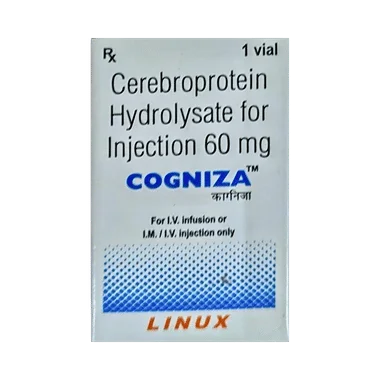 cogniza 60mg injection Allopathy (Cerebroprotein Hydrolysate (60mg)) - Uses in Hindi, Side Effects, Substitutes & Price in India