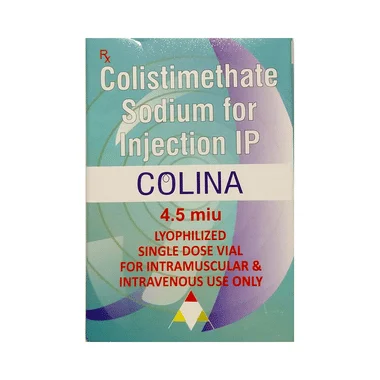 colina 4.5miu injection Allopathy (Colistimethate Sodium (4.5Million IU)) - Uses in Hindi, Side Effects, Substitutes & Price in India