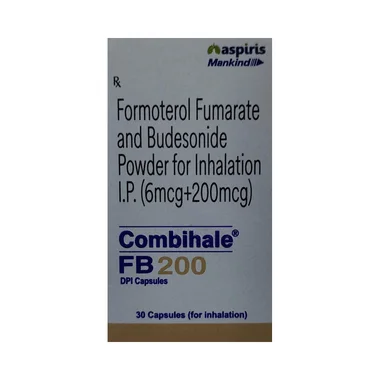combihale fb 200 dpi capsule Allopathy (Formoterol (6mcg)) - Uses in Hindi, Side Effects, Substitutes & Price in India