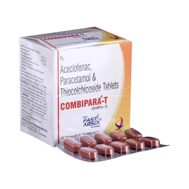 combipara-t tablet Allopathy (Thiocolchicoside (4mg)) - Uses in Hindi, Side Effects, Substitutes & Price in India