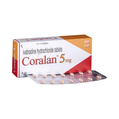 coralan 5mg tablet Allopathy (Ivabradine (5mg)) - Uses in Hindi, Side Effects, Substitutes & Price in India