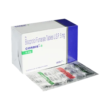 corbis 5 tablet Allopathy (Bisoprolol (5mg)) - Uses in Hindi, Side Effects, Substitutes & Price in India