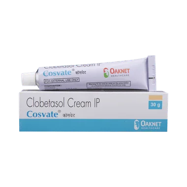 cosvate cream Allopathy (Clobetasol (0.05% w/w)) - Uses in Hindi, Side Effects, Substitutes & Price in India