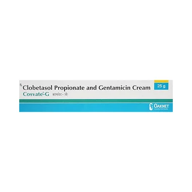 cosvate g cream Allopathy (Clobetasol (0.05% w/w)) - Uses in Hindi, Side Effects, Substitutes & Price in India