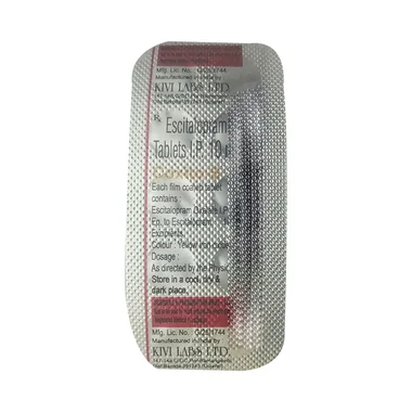 coxito-s 10 tablet Allopathy (Escitalopram Oxalate (10mg)) - Uses in Hindi, Side Effects, Substitutes & Price in India