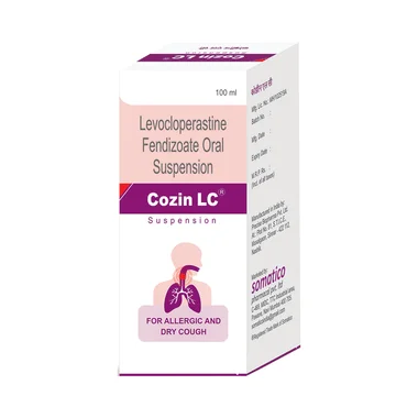 cozin lc syrup Allopathy (Levocloperastine (20mg/5ml)) - Uses in Hindi, Side Effects, Substitutes & Price in India