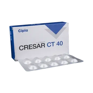 cresar ct 40 tablet Allopathy (Telmisartan (40mg)) - Uses in Hindi, Side Effects, Substitutes & Price in India