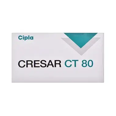 cresar ct 80 tablet Allopathy (Telmisartan (80mg)) - Uses in Hindi, Side Effects, Substitutes & Price in India