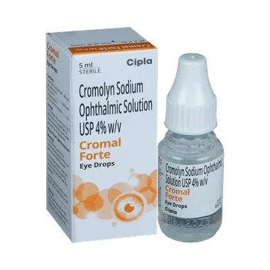 cromal forte eye drop Allopathy (Sodium Cromoglycate (4% w/v)) - Uses in Hindi, Side Effects, Substitutes & Price in India