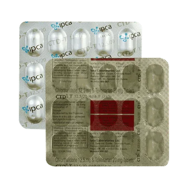 ctd-t 12.5/20 tablet Allopathy (Telmisartan (20mg)) - Uses in Hindi, Side Effects, Substitutes & Price in India