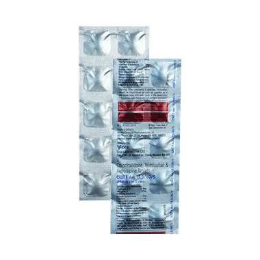 ctd-t am 12.5/80/5 tablet Allopathy (Telmisartan (80mg)) - Uses in Hindi, Side Effects, Substitutes & Price in India