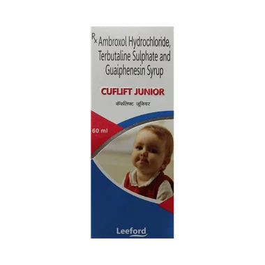 cuflift junior syrup Allopathy (Ambroxol (15mg)) - Uses in Hindi, Side Effects, Substitutes & Price in India