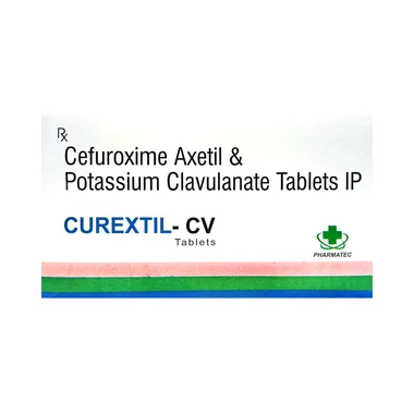 curextil-cv tablet Allopathy (Cefuroxime (500mg)) - Uses in Hindi, Side Effects, Substitutes & Price in India