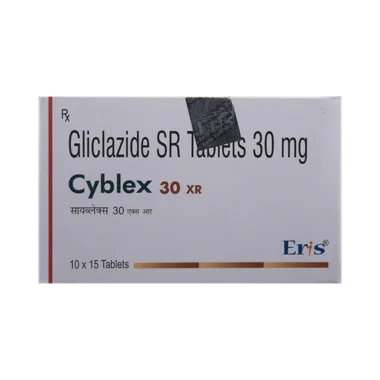 cyblex 30 xr tablet Allopathy (Gliclazide (30mg)) - Uses in Hindi, Side Effects, Substitutes & Price in India