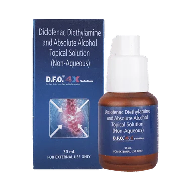 d.f.o. 4x solution Allopathy (Diclofenac diethylamine (4.64% w/v)) - Uses in Hindi, Side Effects, Substitutes & Price in India