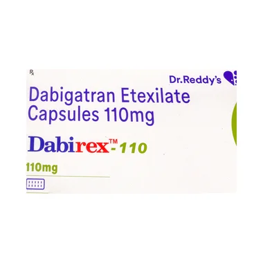 dabirex 110mg capsule Allopathy (Dabigatran Etexilate (110mg)) - Uses in Hindi, Side Effects, Substitutes & Price in India