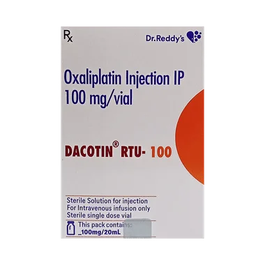 dacotin rtu 100 injection Allopathy (Oxaliplatin (100mg)) - Uses in Hindi, Side Effects, Substitutes & Price in India