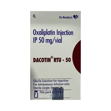 dacotin rtu 50 injection Allopathy (Oxaliplatin (50mg)) - Uses in Hindi, Side Effects, Substitutes & Price in India