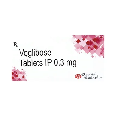 danavish voglibose 0.3mg tablet Allopathy (Voglibose (0.3mg)) - Uses in Hindi, Side Effects, Substitutes & Price in India