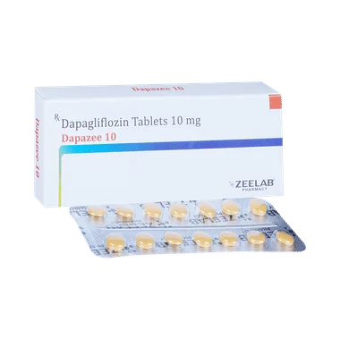 dapazee 10 tablet Allopathy (Dapagliflozin (10mg)) - Uses in Hindi, Side Effects, Substitutes & Price in India