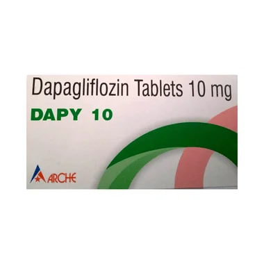 dapy 10 tablet allopathy (Dapagliflozin (10mg)) - Uses in Hindi, Side Effects, Substitutes & Price in India