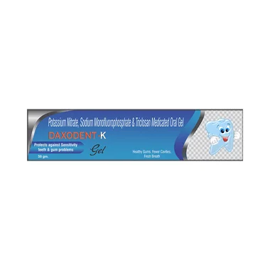 daxodent-k dental gel Allopathy (Potassium Nitrate (5% w/w)) - Uses in Hindi, Side Effects, Substitutes & Price in India