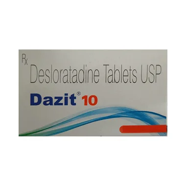 dazit 10 tablet Allopathy (Desloratadine (10mg)) - Uses in Hindi, Side Effects, Substitutes & Price in India