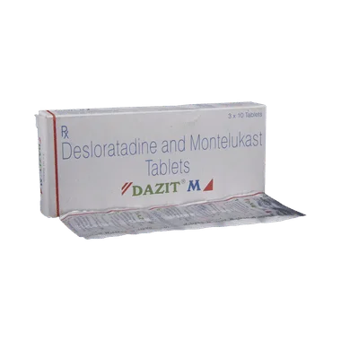 dazit m  tablet Allopathy (Desloratadine (5mg)) - Uses in Hindi, Side Effects, Substitutes & Price in India