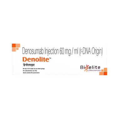 denolite injection allopathy (Denosumab (60mg)) - Uses in Hindi, Side Effects, Substitutes & Price in India