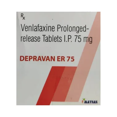 depravan er 75 tablet tablet pr Allopathy (Venlafaxine (75mg)) - Uses in Hindi, Side Effects, Substitutes & Price in India