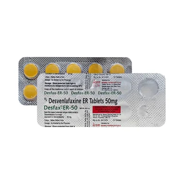 desfax 50mg tablet er Allopathy (Desvenlafaxine (50mg)) - Uses in Hindi, Side Effects, Substitutes & Price in India