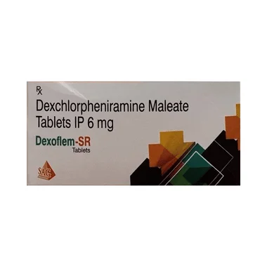 dexoflem-sr tablet allopathy (Dexchlorpheniramine (6mg)) - Uses in Hindi, Side Effects, Substitutes & Price in India