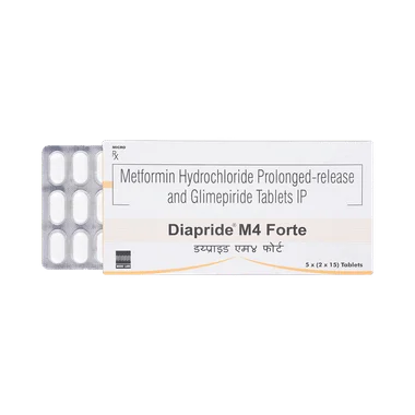 diapride m4 forte tablet pr Allopathy (Glimepiride (4mg)) - Uses in Hindi, Side Effects, Substitutes & Price in India