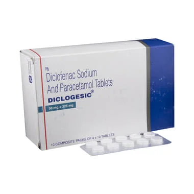 diclogesic 50mg/325mg tablet Allopathy (Diclofenac (50mg)) - Uses in Hindi, Side Effects, Substitutes & Price in India