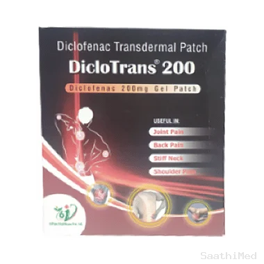 diclotrans 200 transdermal patch Allopathy (Diclofenac (200mg)) - Uses in Hindi, Side Effects, Substitutes & Price in India