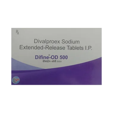 difine-od 500 tablet er Allopathy (Divalproex (500mg)) - Uses in Hindi, Side Effects, Substitutes & Price in India